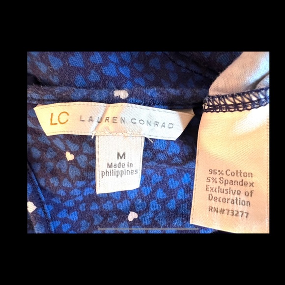 LC Lauren Conrad Dress, blue hearts, skater, Medium - Picture 6 of 6